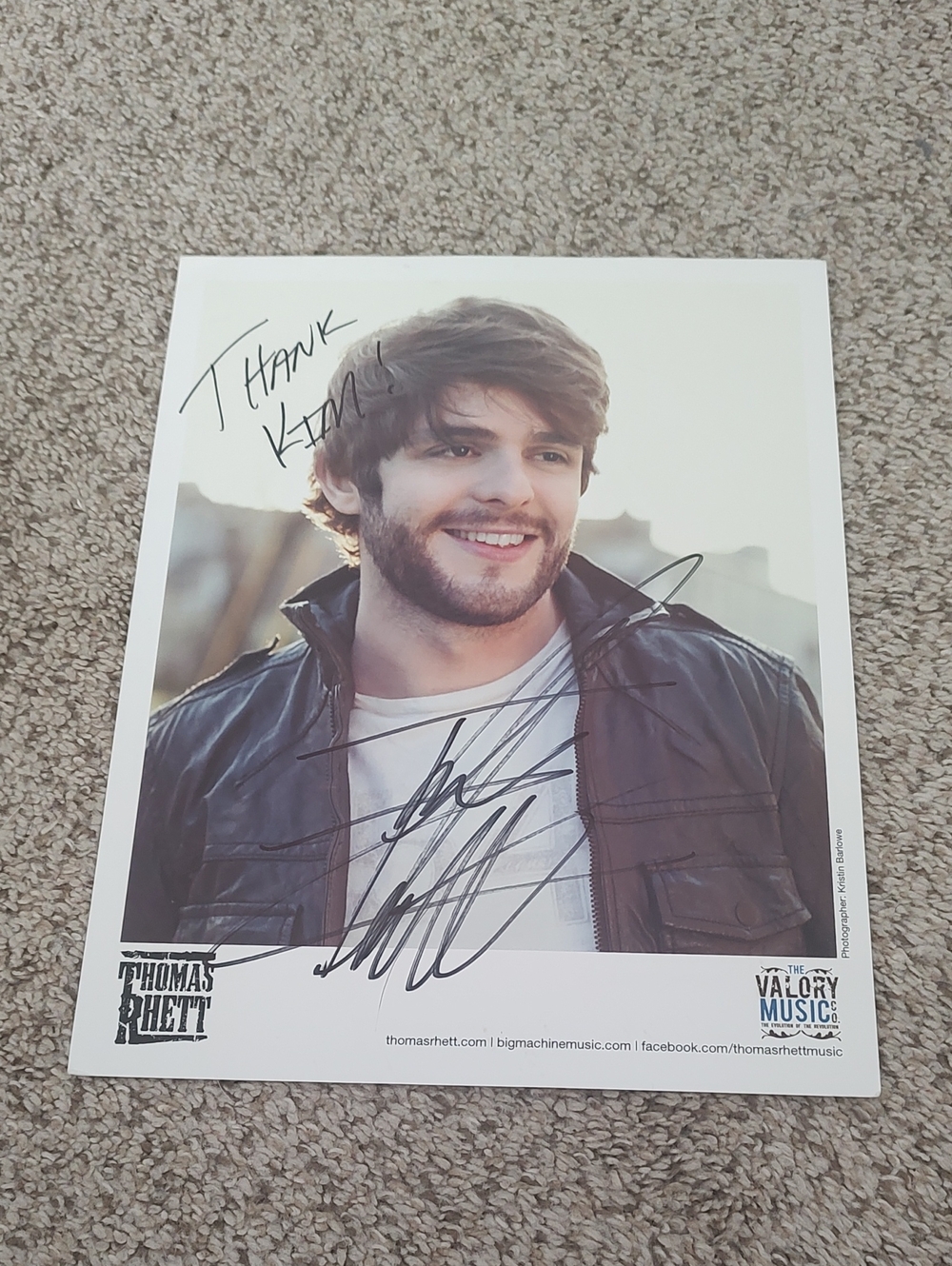 Thomas Rhett PERSONALIZED Autograph
